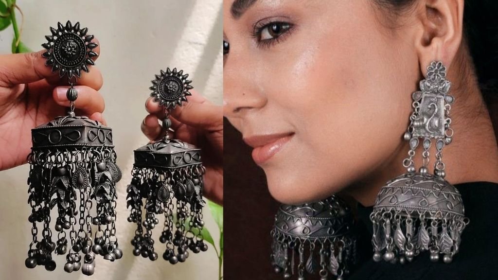 Black Metal Earring