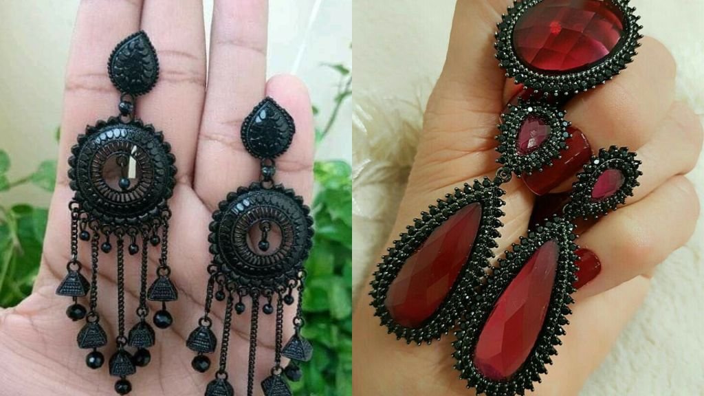 Black Metal Earrings