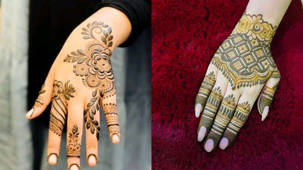 Rose Mehndi Design Back Hand Simple