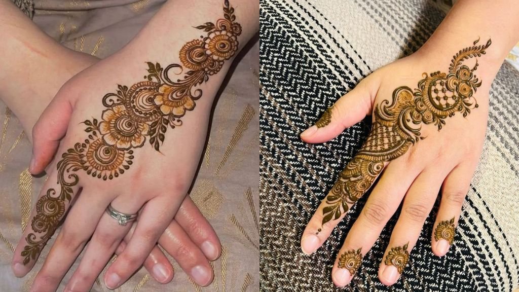 Phool Wali Mehandi Design