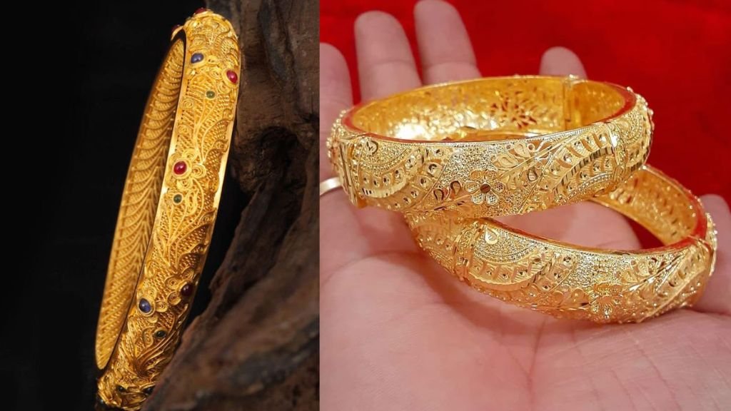 Golden Stone Bangles