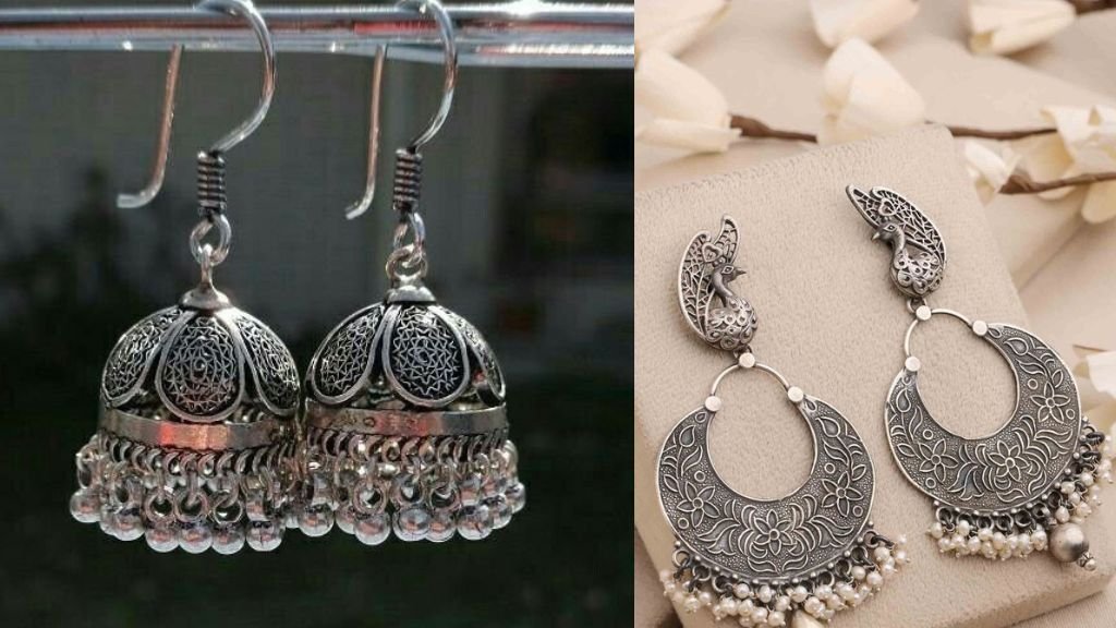 Silver Earrings Design